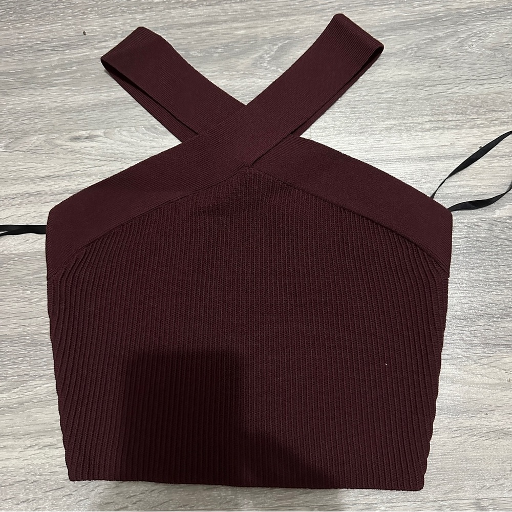 Babaton cross neck top xs